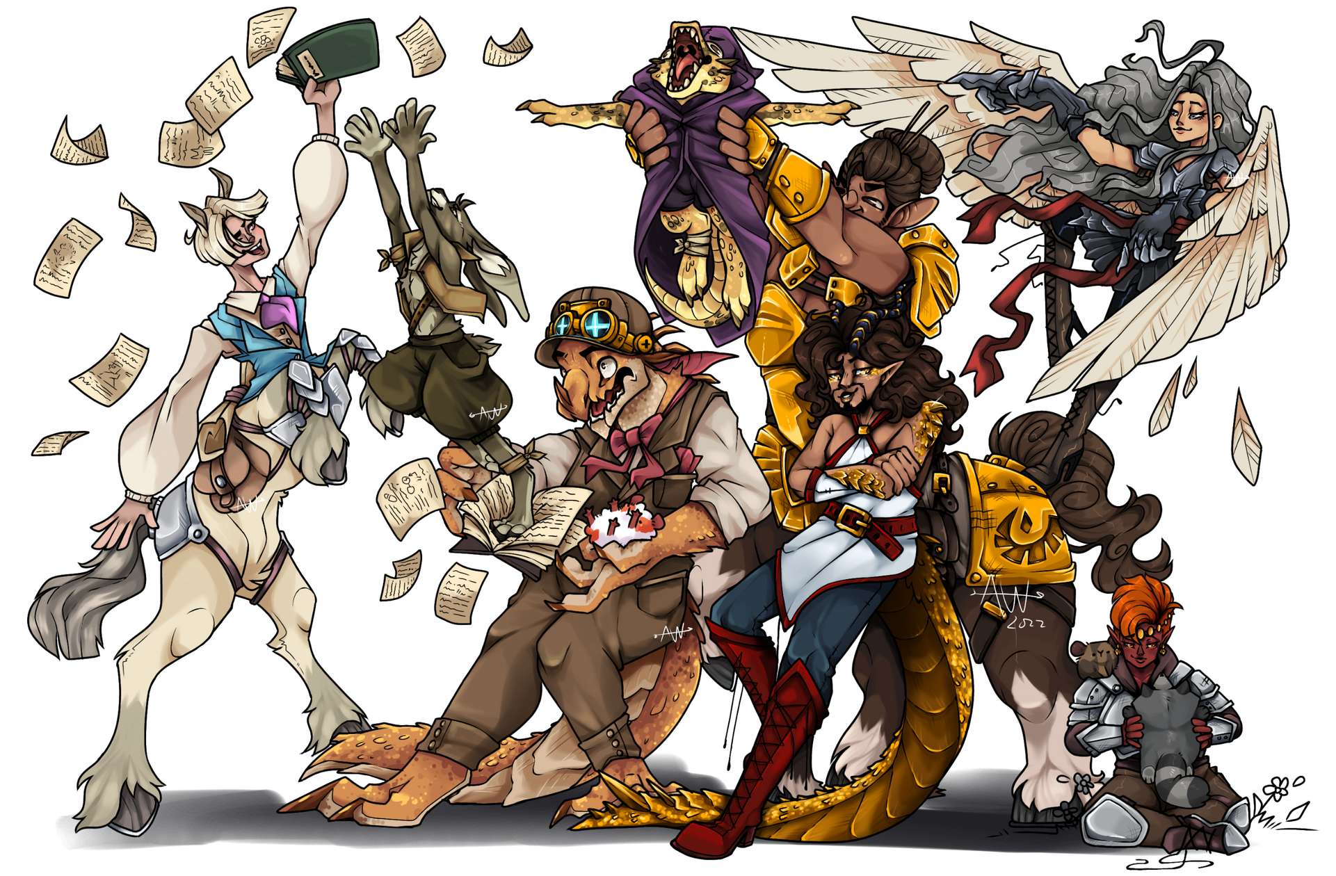the whole gang!!!!!! (Hurley and juno)